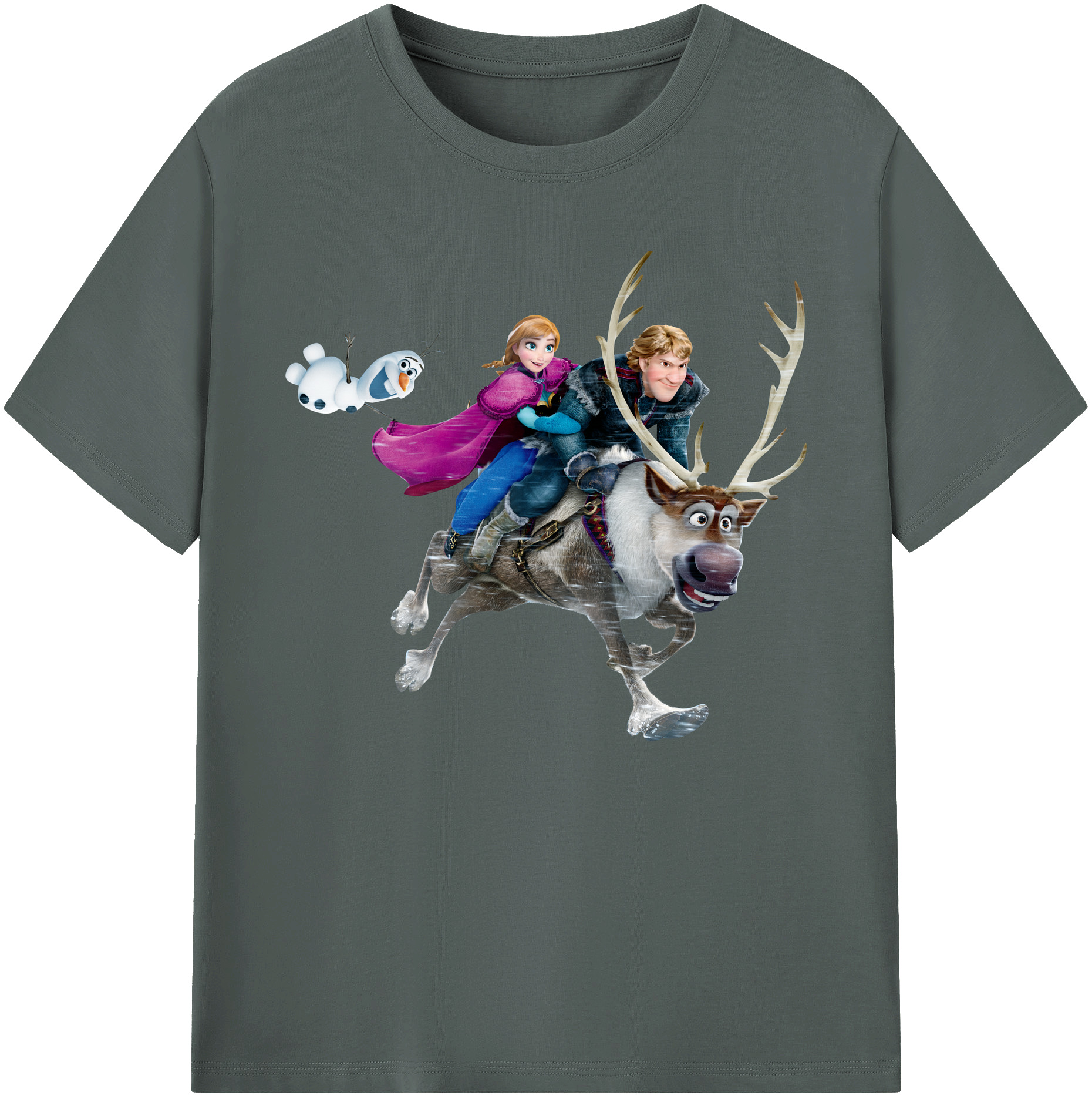 （画像用） アナと雪の女王 アンナ エルサ Frozen Anna Elsa 綿100％ メンズ半袖Tシャツ｜肌触りやわらか＆通気性